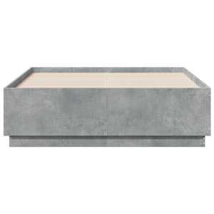 Rám postele betonově šedý 135 x 190 cm kompozitní dřevo - obrázek 4