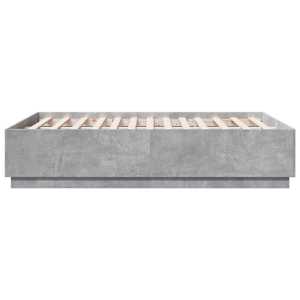 Rám postele betonově šedý 135 x 190 cm kompozitní dřevo - obrázek 5
