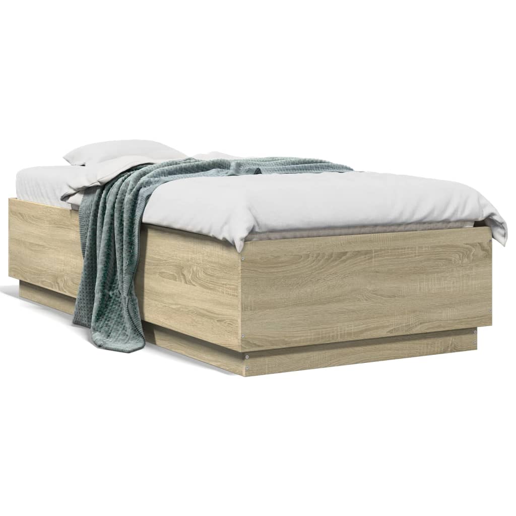 Rám postele dub sonoma 90 x 190 cm kompozitní dřevo