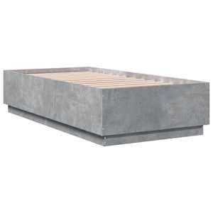 Rám postele betonově šedý 75 x 190 cm kompozitní dřevo - obrázek 3