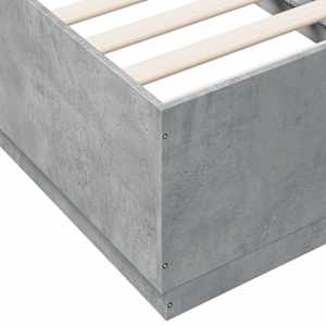 Rám postele betonově šedý 75 x 190 cm kompozitní dřevo - obrázek 7