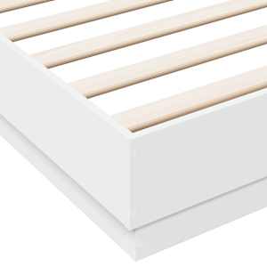 Rám postele s LED osvětlením bílý 200 x 200 cm - obrázek 9
