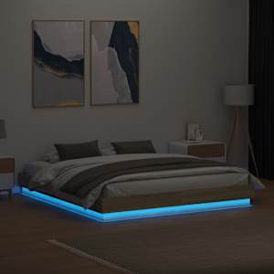 Rám postele s LED osvětlením dub sonoma 200 x 200 cm - obrázek 4