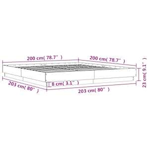 Rám postele s LED osvětlením kouřový dub 200 x 200 cm - obrázek 14