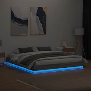Rám postele s LED osvětlením šedý sonoma 200 x 200 cm - obrázek 4