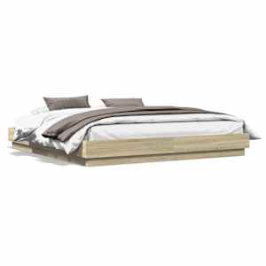 Rám postele s LED osvětlením dub sonoma 180 x 200 cm - obrázek 5