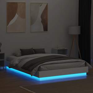 Rám postele s LED osvětlením bílý 140 x 200 cm - obrázek 4