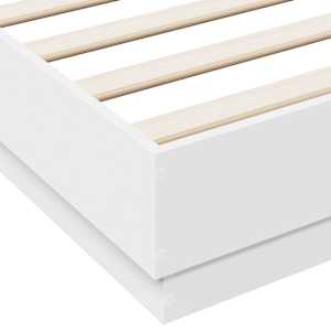 Rám postele s LED osvětlením bílý 135 x 190 cm - obrázek 9
