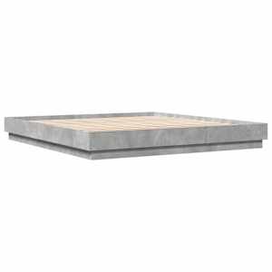 Rám postele betonově šedý 200 x 200 cm kompozitní dřevo - obrázek 3