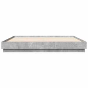 Rám postele betonově šedý 200 x 200 cm kompozitní dřevo - obrázek 4