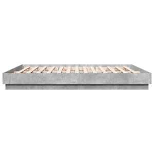 Rám postele betonově šedý 200 x 200 cm kompozitní dřevo - obrázek 5