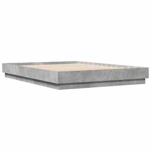 Rám postele betonově šedý 150 x 200 cm kompozitní dřevo - obrázek 6