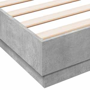 Rám postele betonově šedý 150 x 200 cm kompozitní dřevo - obrázek 7
