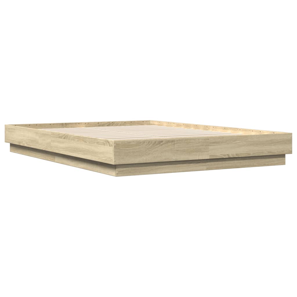 vidaXL Bedframe bewerkt hout sonoma eikenkleurig 120x200 cm afbeelding