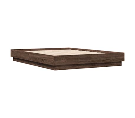 vidaXL Bettgestell Braun Eichen-Optik 140x190 cm Holzwerkstoff