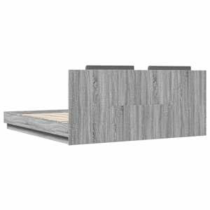 Rám postele s čelem šedý sonoma 200 x 200 cm kompozitní dřevo - obrázek 6