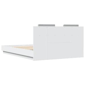 Rám postele s čelem bílý 150 x 200 cm kompozitní dřevo - obrázek 6
