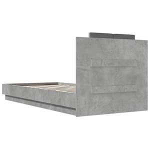 Rám postele s čelem betonově šedý 100 x 200 cm kompozitní dřevo - obrázek 6