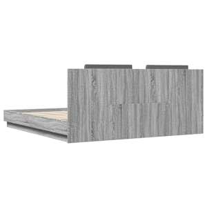 Rám postele s čelem a LED osvětlením šedý sonoma 200x200 cm - obrázek 8