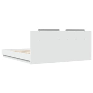 Rám postele s čelem a LED osvětlením bílý 160x200 cm - obrázek 8