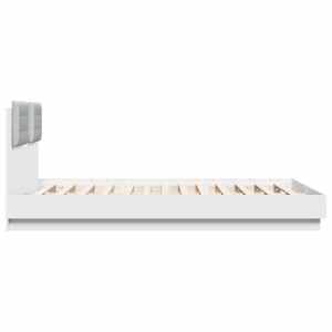 Rám postele s čelem a LED osvětlením bílý 150 x 200 cm - obrázek 7