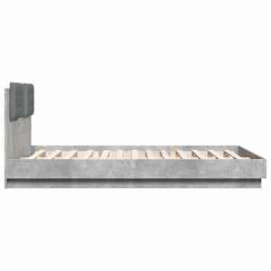 Rám postele s čelem a LED osvětlením betonově šedý 120 x 200 cm - obrázek 7
