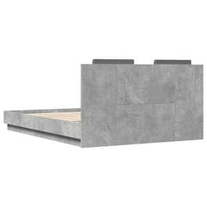 Rám postele s čelem a LED osvětlením betonově šedý 120 x 200 cm - obrázek 8