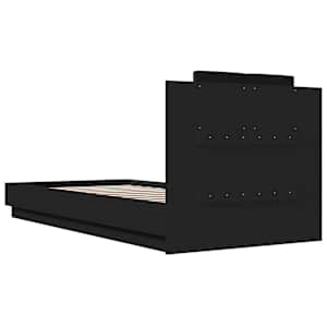 Rám postele s čelem a LED osvětlením černý 100 x 200 cm - obrázek 8