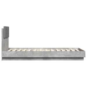 Rám postele s čelem a LED osvětlením betonově šedý 100 x 200 cm - obrázek 7