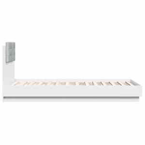 Rám postele s čelem a LED osvětlením bílý 75 x 190 cm - obrázek 7