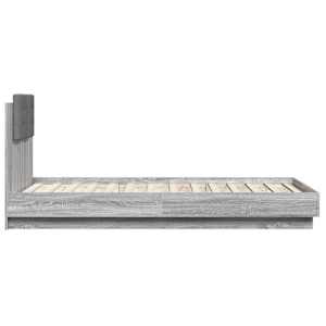 Rám postele s čelem a LED osvětlením šedý sonoma 75 x 190 cm - obrázek 7