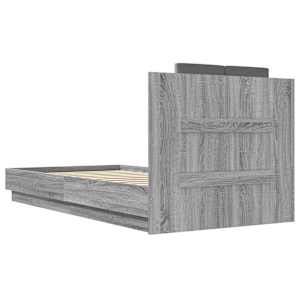 Rám postele s čelem a LED osvětlením šedý sonoma 75 x 190 cm - obrázek 8