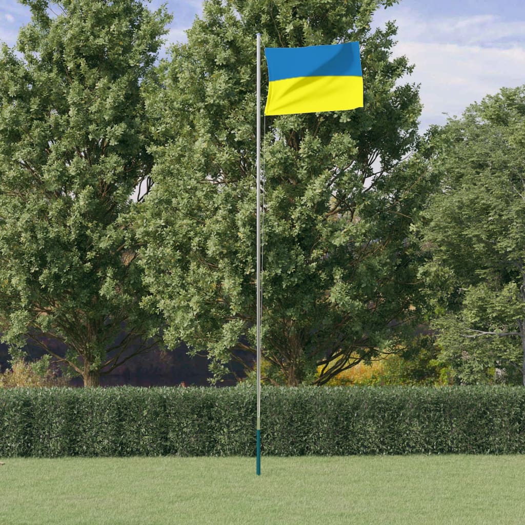 Ukrajinska zastava i jarbol 6,23 m aluminijska Dom i vrt Naručite namještaj na deko.hr