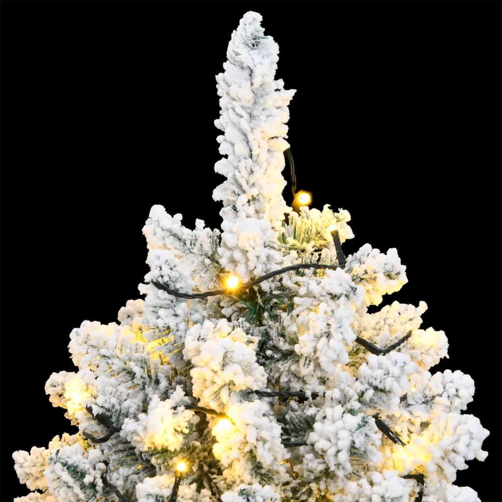 vidaXL Brad de Crăciun artificial articulat 150 LED-uri/zăpadă, 150 cm