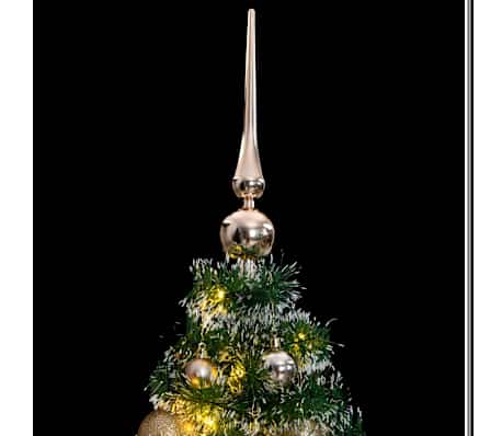 vidaXL Sapin de No&euml;l artificiel 150 LED&boules&neige floqu&eacute;e 120 cm