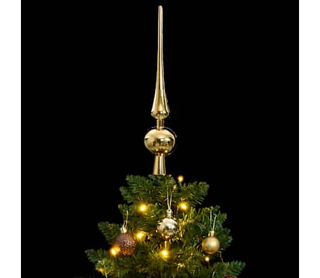 vidaXL Umjetno božićno drvce 150 LED sa &scaron;arkama i kuglicama 150 cm