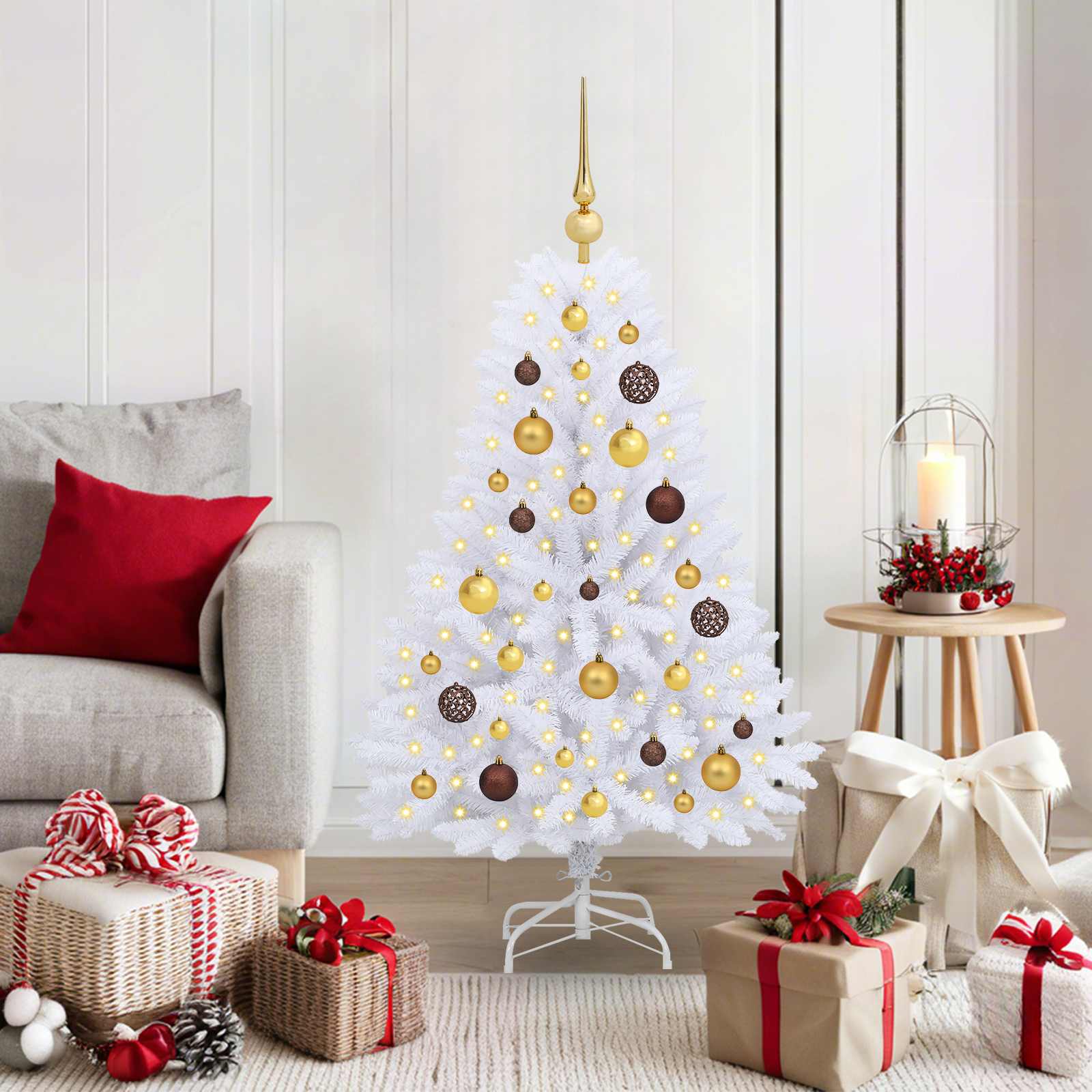 withtificial Christmas eglite white 68 x 68 x 120 cm