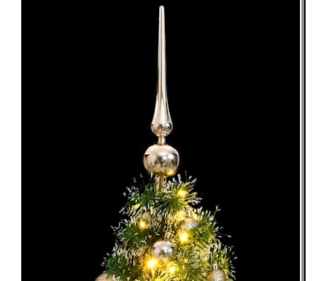 vidaXL Sapin de No&euml;l artificiel 150 LED&boules&neige floqu&eacute;e 120 cm
