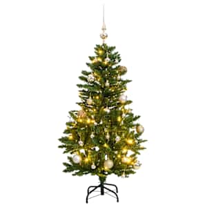 Umetna novoletna jelka 150 LED diod in komplet bučk 120 cm