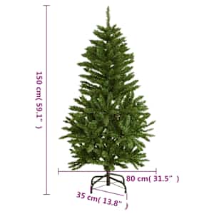 Umělý sklápěcí vánoční stromek se 150 LED a koulemi 150 cm - obrázek 15