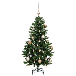 Umělý sklápěcí vánoční stromek se 150 LED a koulemi 150 cm - obrázek 4