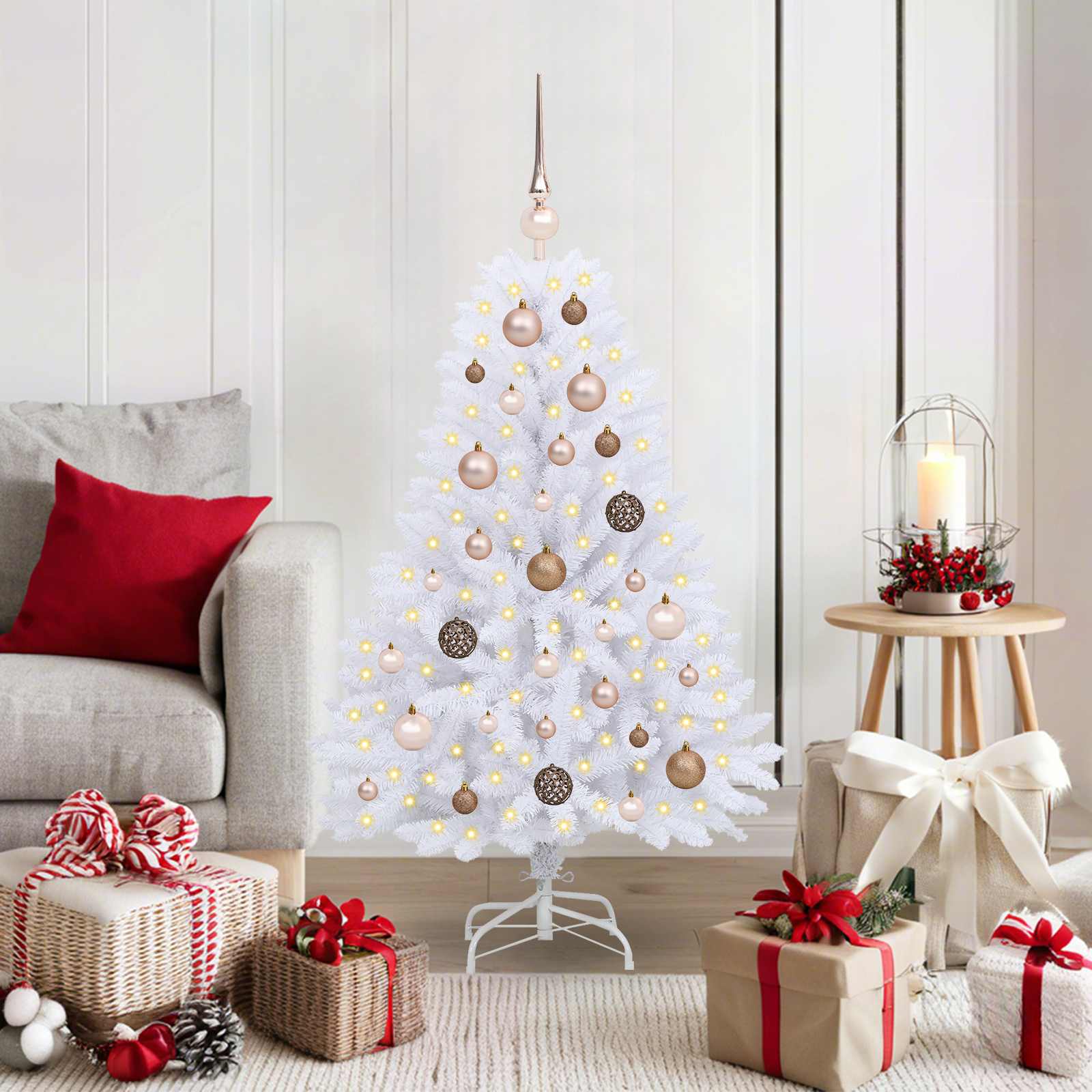 withtificial Christmas eglite white 68 x 68 x 120 cm