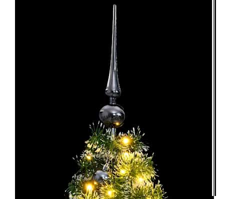 vidaXL Kunstkerstboom met 150 LED's kerstballen en sneeuw 120 cm
