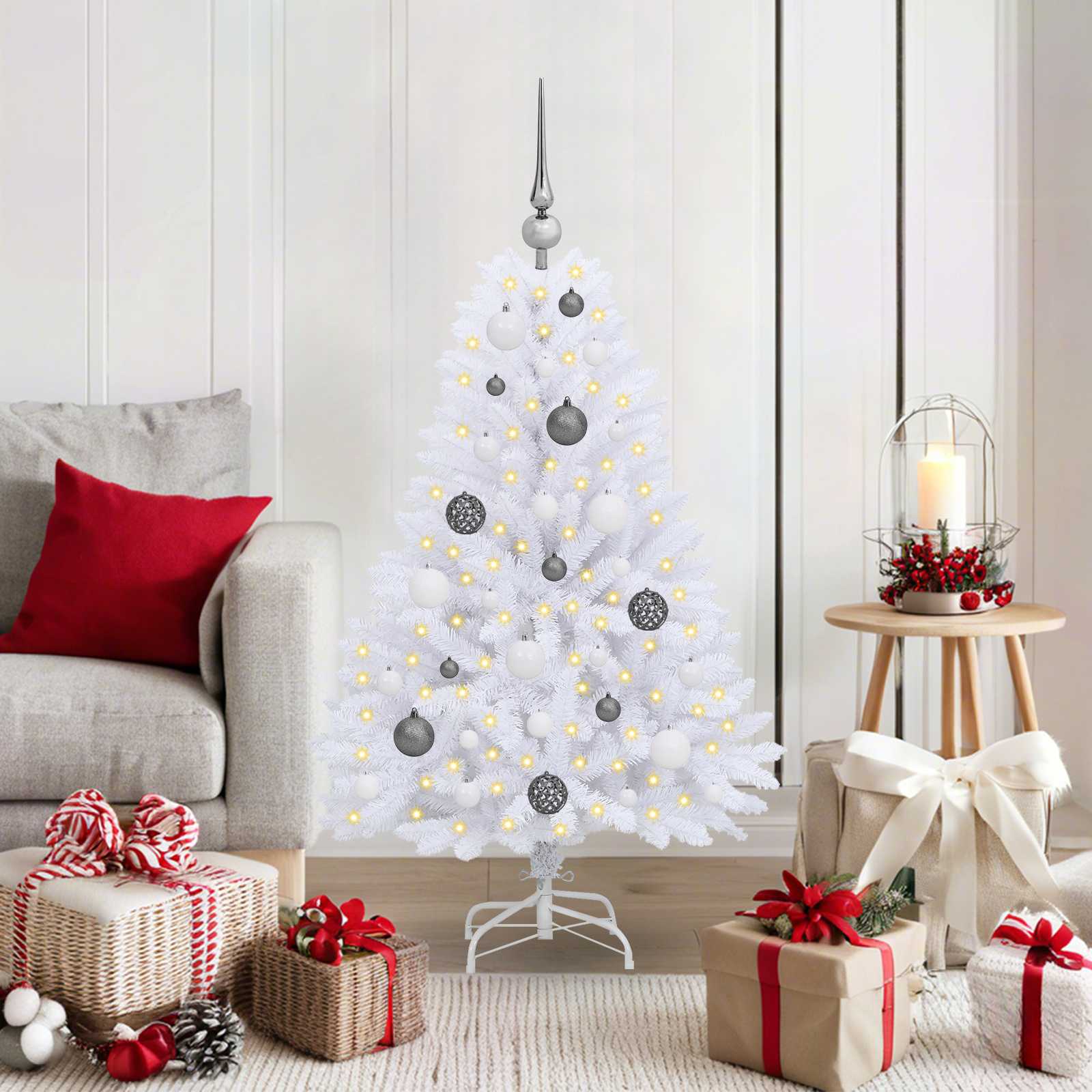 vidaXL Künstlicher Weihnachtsbaum 68 x 68 x 120 cm PVC und Metall