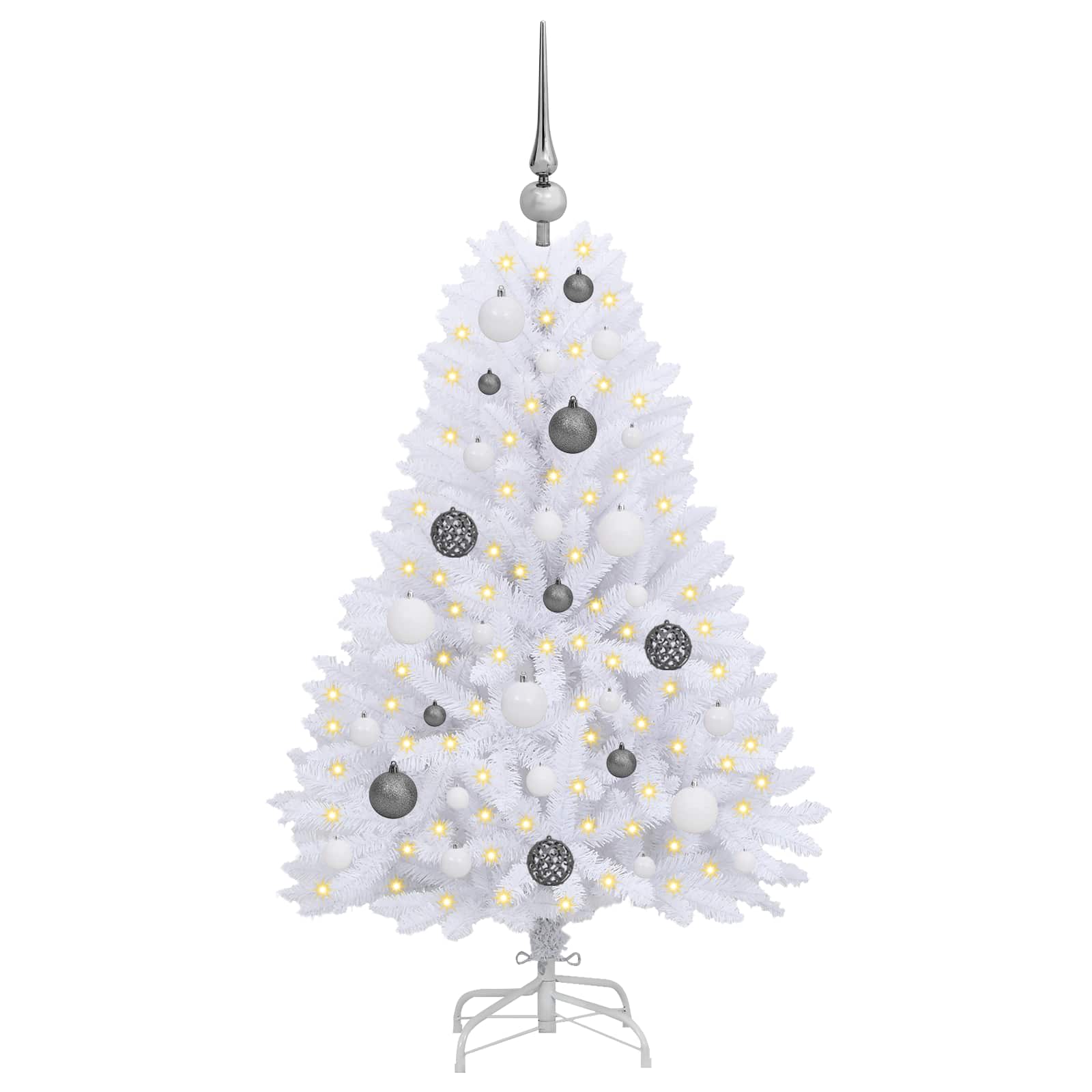 Sapin de Noël artificiel 68 x 68 x 120 cm PVC et métal – Image 3