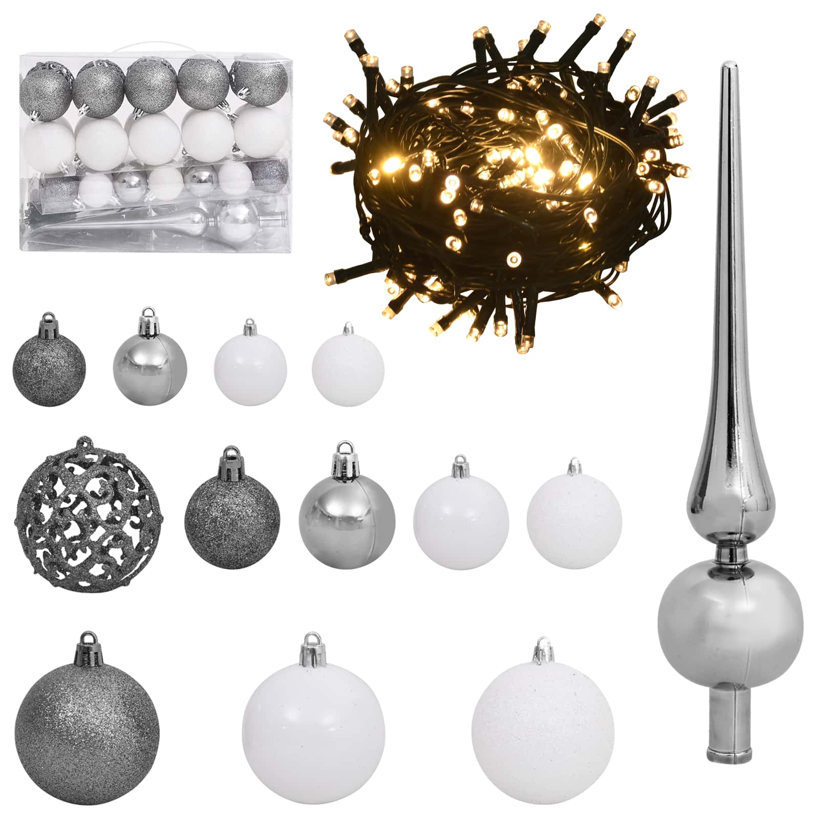 Sapin de Noël artificiel 68 x 68 x 120 cm PVC et métal – Image 6