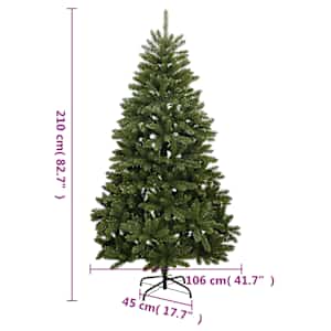 Umělý sklápěcí vánoční stromek s 300 LED a koulemi 210 cm - obrázek 15