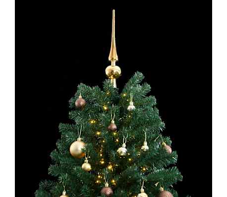 vidaXL Sapin de No&euml;l artificiel articul&eacute; 300 LED et boules 240 cm