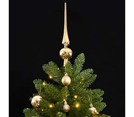 vidaXL Brad Crăciun artificial articulat cu 300 LED-uri/globuri 270 cm