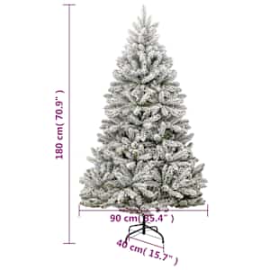 Umělý sklápěcí vánoční stromek s 300 LED a koulemi 180 cm - obrázek 15